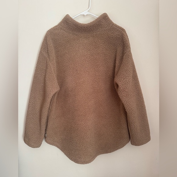 Koolaburra by UGG Sherpa Fleece Quarter Zip Pullover Women’s Size Large Brown - Picture 2 of 5